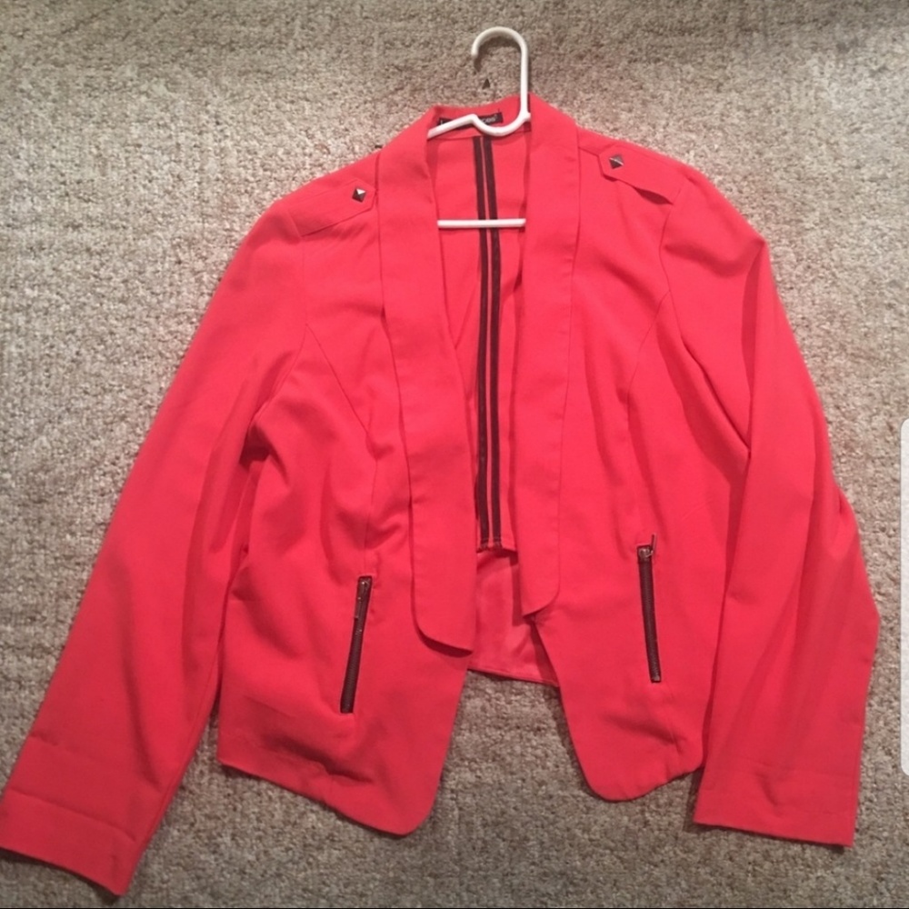 Bright Coral Pink Maurices Blazer 3X